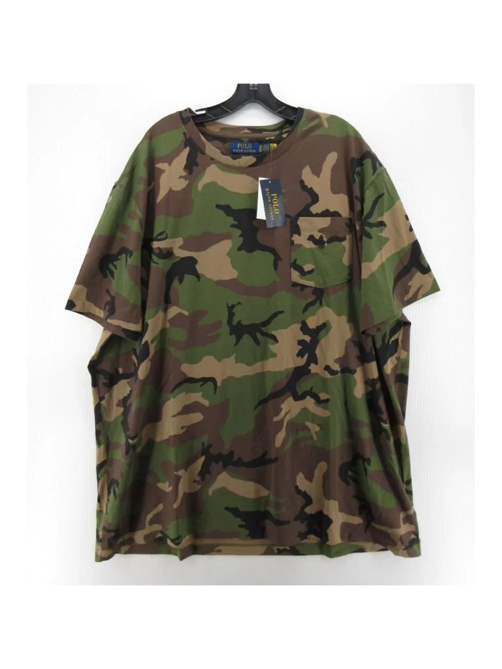Polo Ralph Lauren Shirt 2XB Big Camo Pocket Tee Pullover Single Stitch